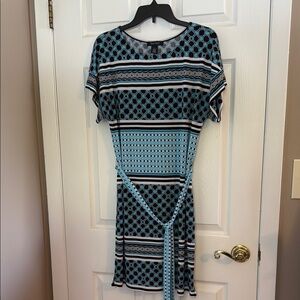 White House Black Market Blue Midi Sundress